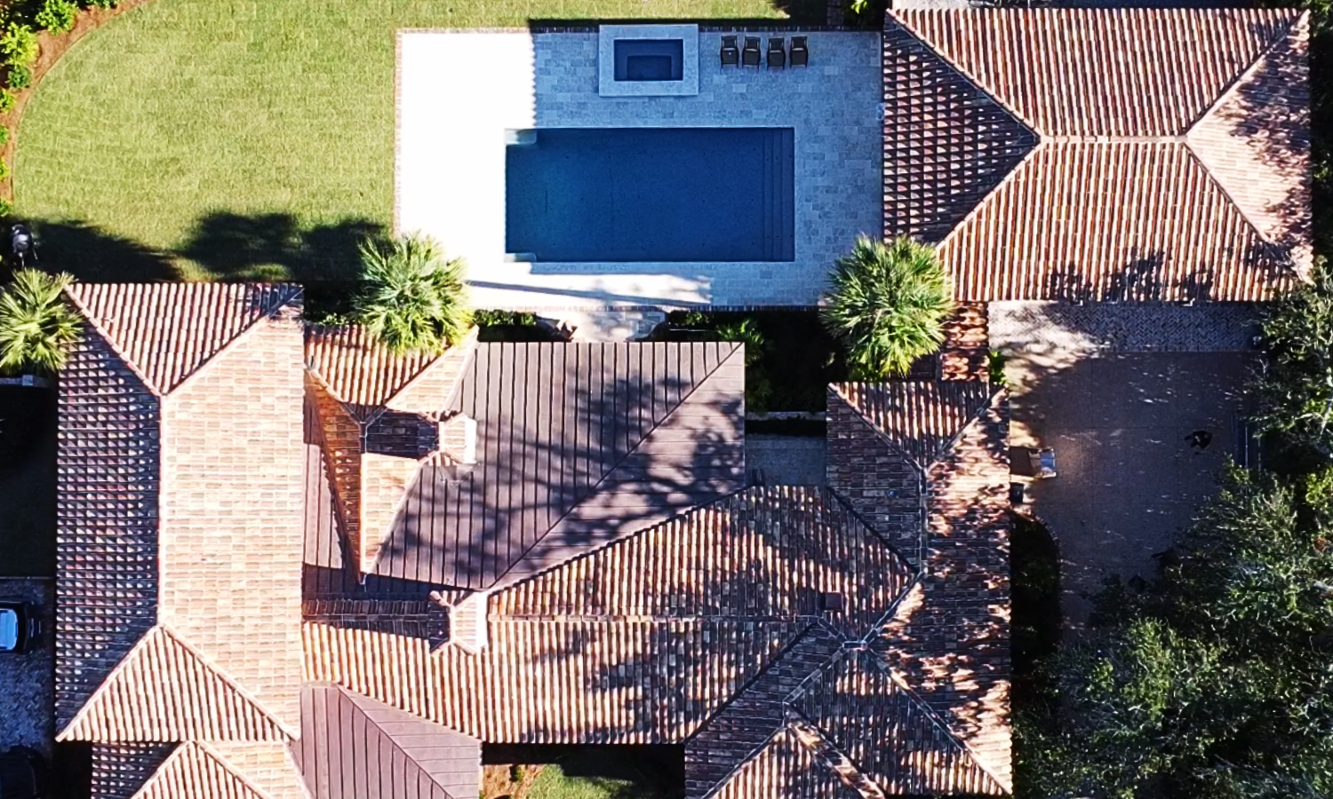 Residential roof installed by Atacama Roofing, a roofing company in Georgia